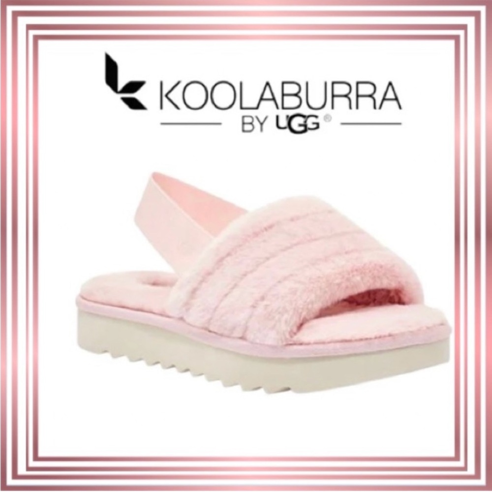 Koolaburra by UGG Women's Pale Blush Fuzzy Sandal/Slipper